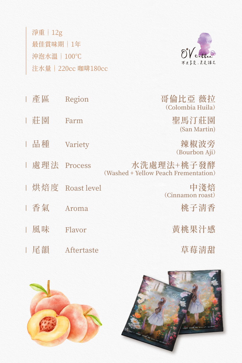 哥倫比亞 薇拉 聖馬汀莊園 產品說明