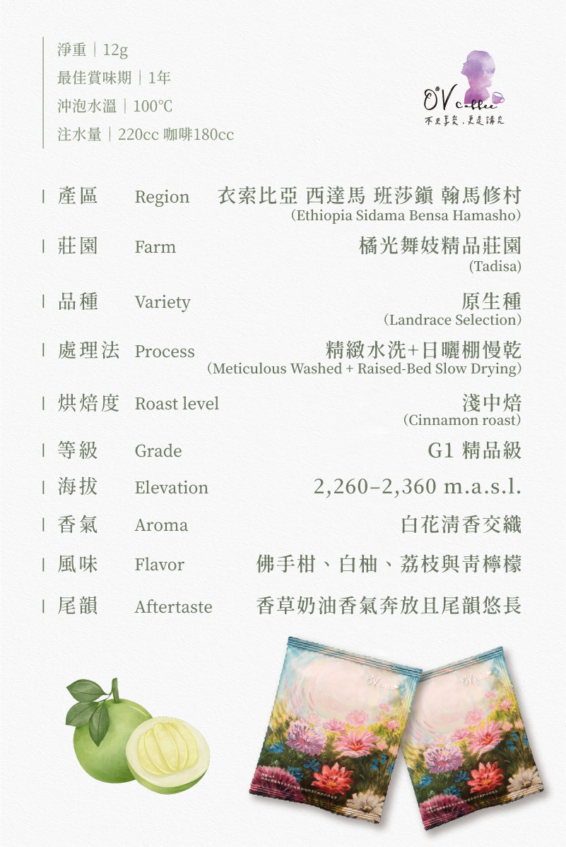 衣索比亞 橘光舞妓精品莊園 產品說明